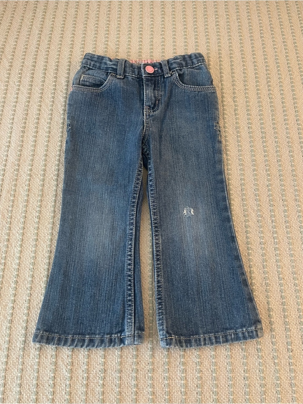 Genuine Kids - Girl’s Blue Jeans w/ Adjustable Waist - 100% Cotton - Size: 2T